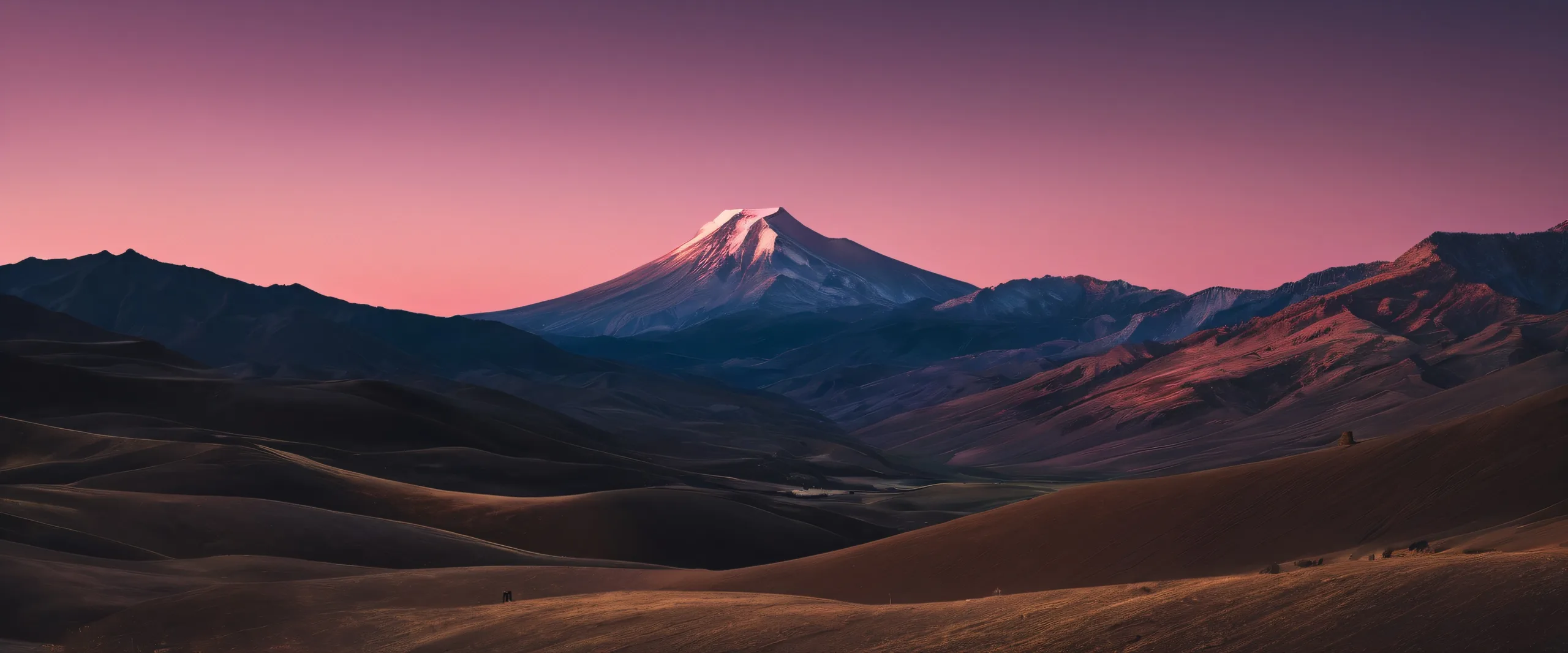 Ultra HD Midnight Fantasy Oasis Wallpaper A serene and mystical desktop scene featuring a centered void with deep blacks and luminescent accents, perfect for any Dark Mode setup on Desktop/PC.