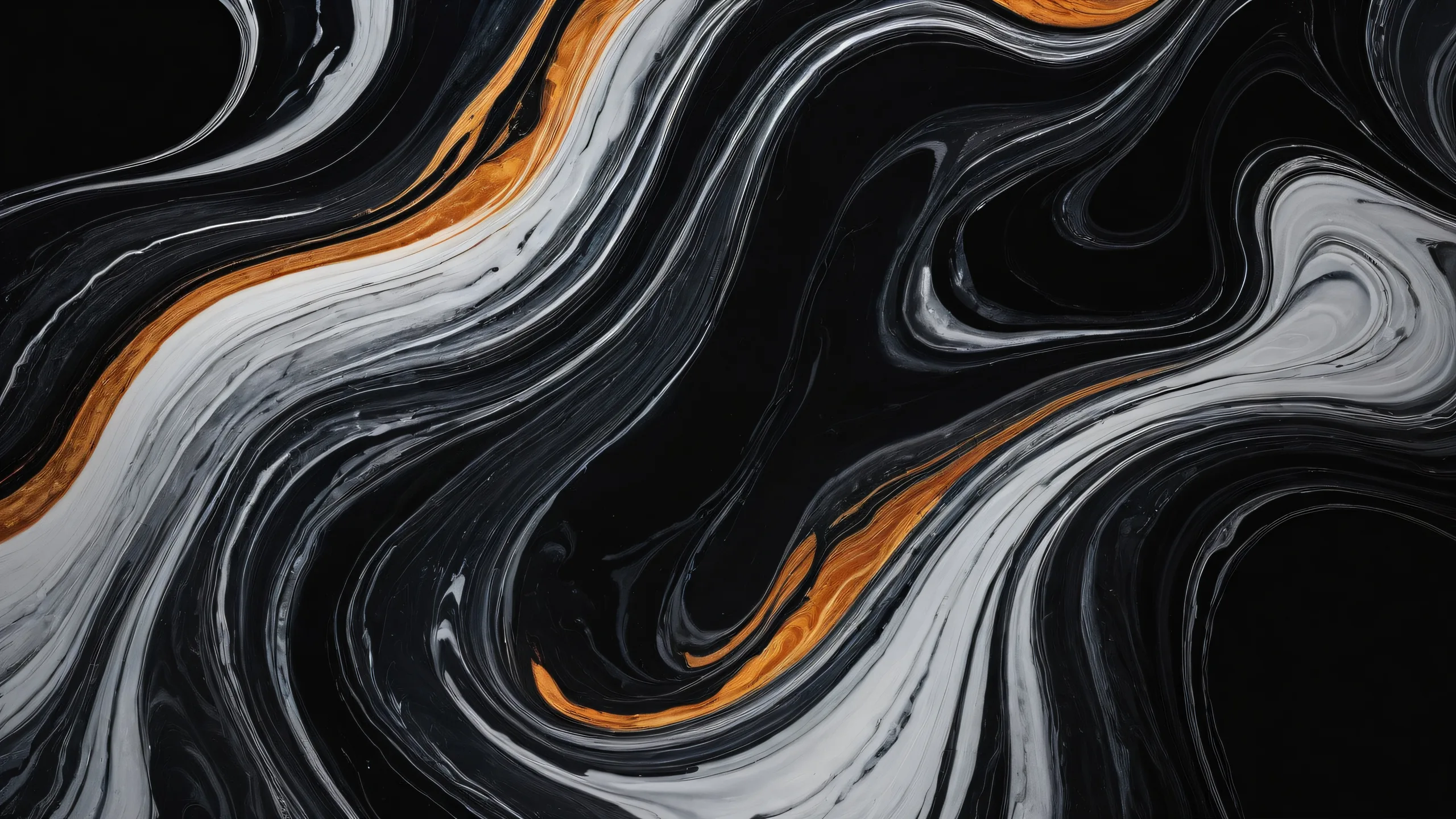 A stunning desktop background featuring a vast marble void with deep blacks and luminescent accents, perfect for your PC or Desktop.