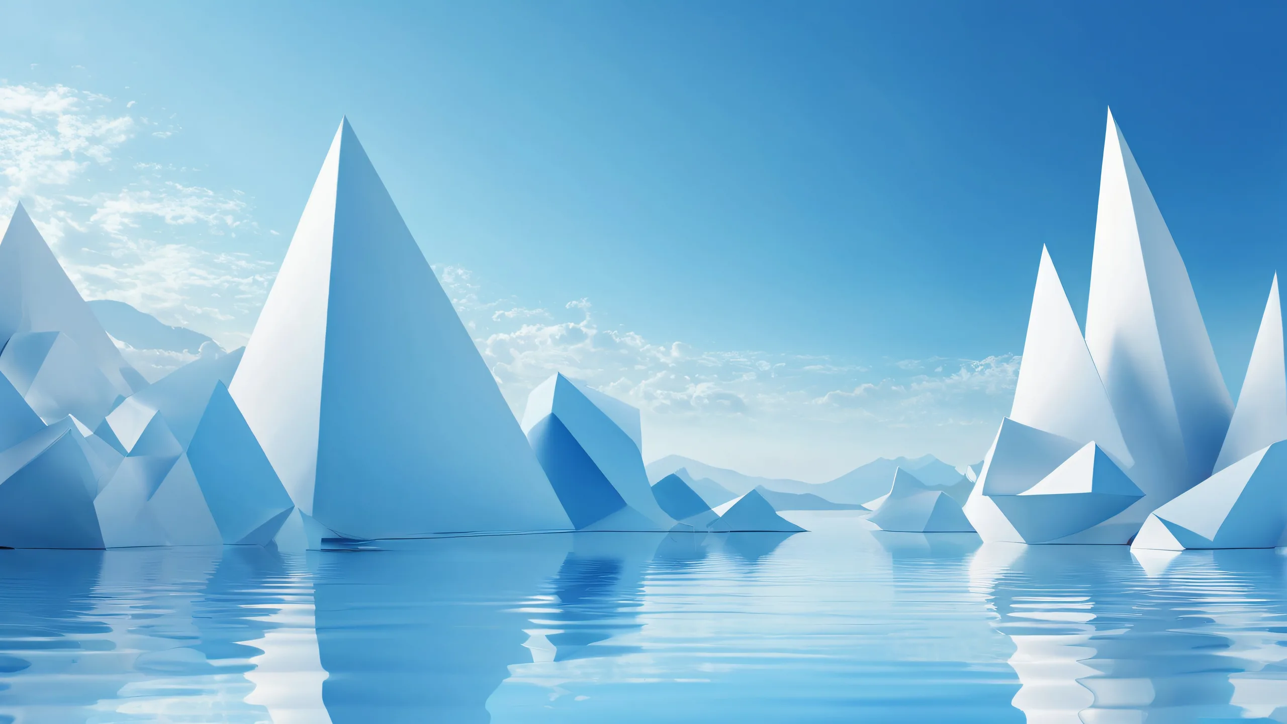 Breathtaking desktop wallpaper of shapes in a misty morning atmosphere, perfect for your Desktop/PC