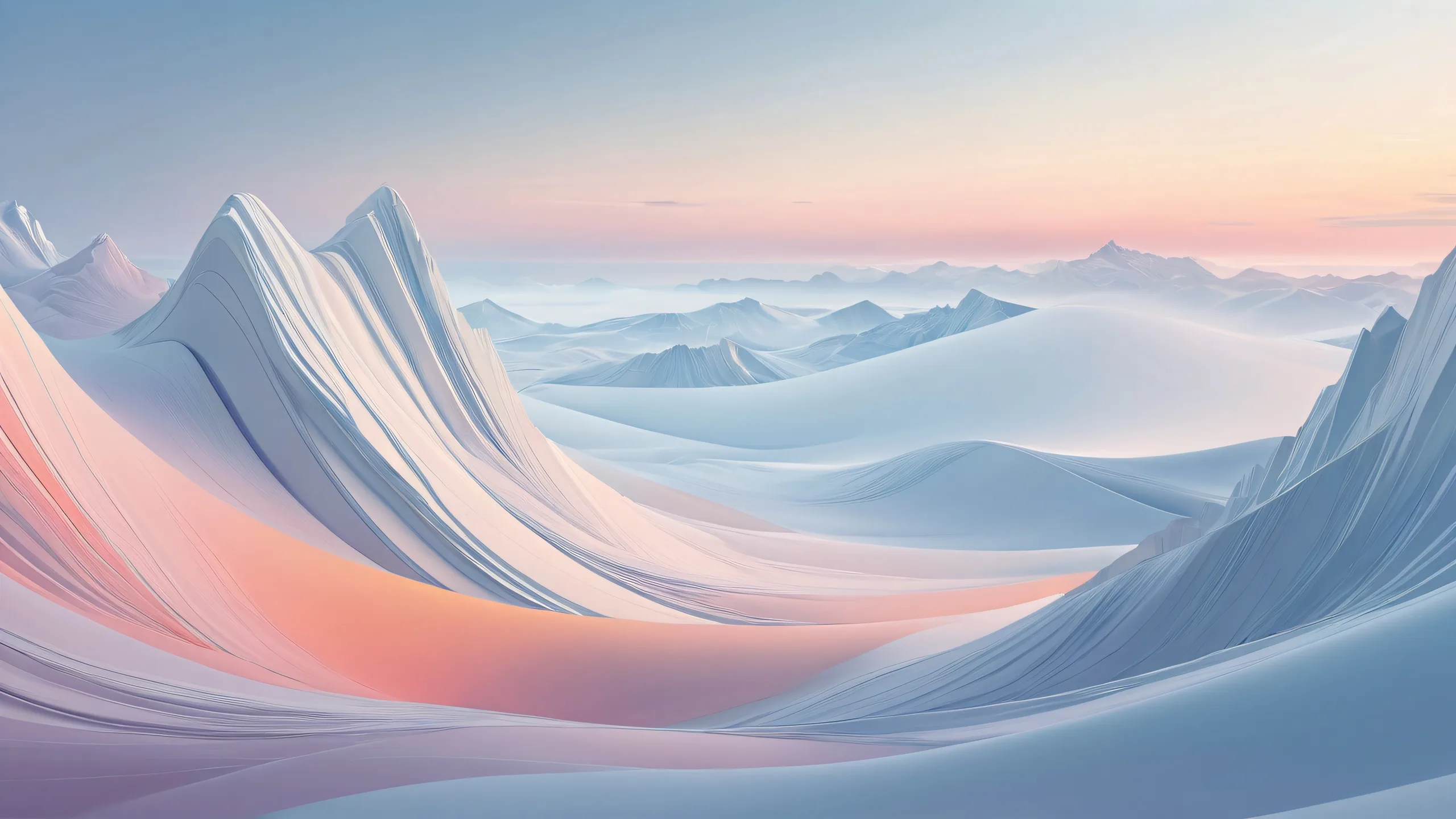 Ethereal desktop scene featuring Unreal Shapes and a vast pure void for a perfect PC or Desktop setup.