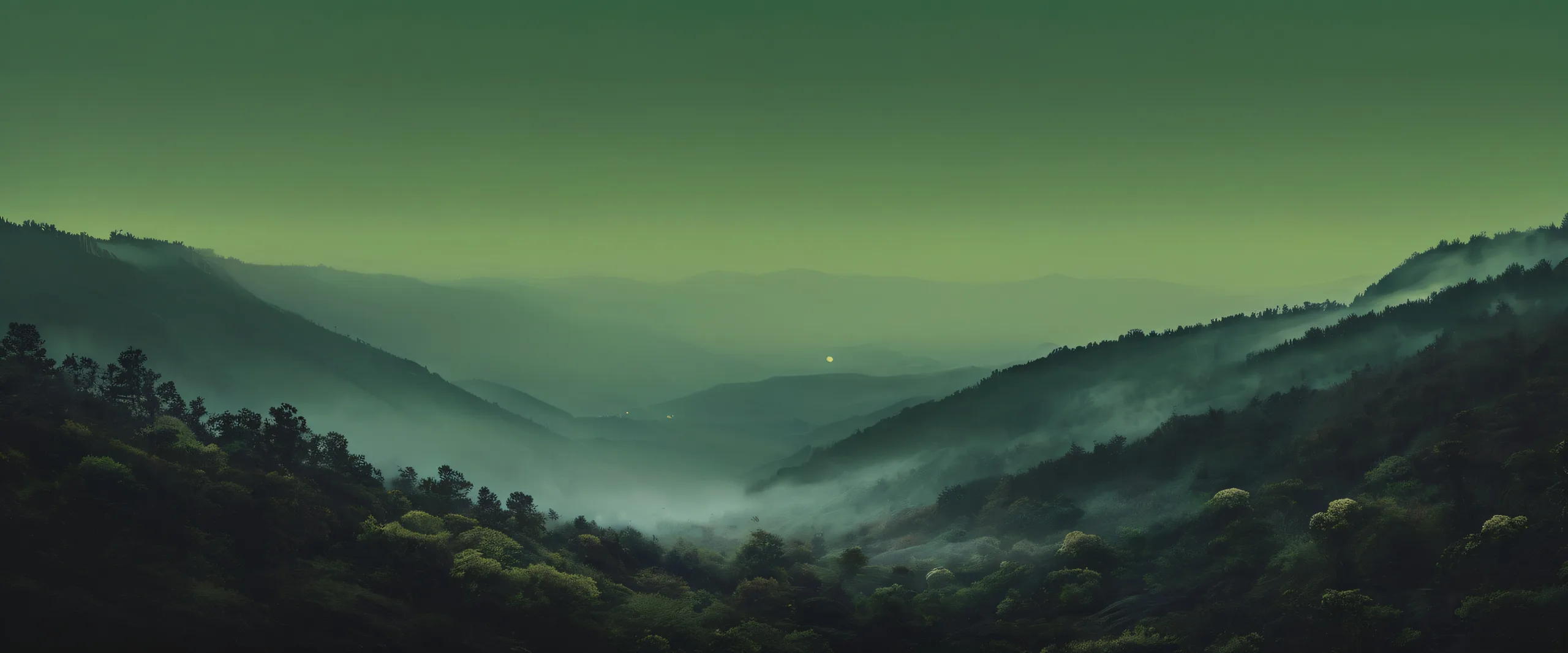 A breathtaking desktop wallpaper of Emergence, featuring a deep void with misty morning atmosphere, perfect for your PC or Desktop.