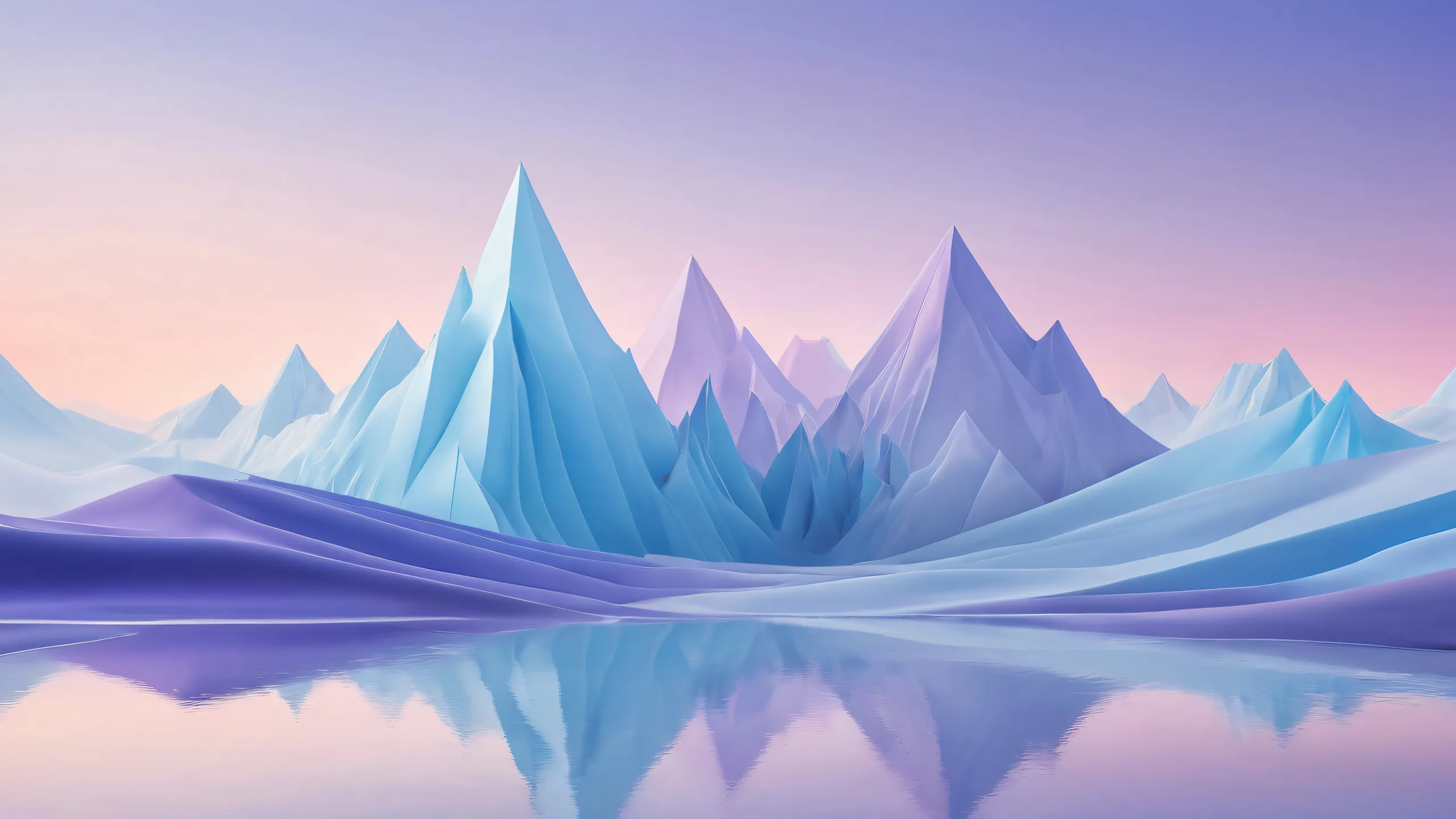 A serene desktop image of Unreal Shapes set against a misty morning void with extreme depth of field, perfect for your Desktop/PC.