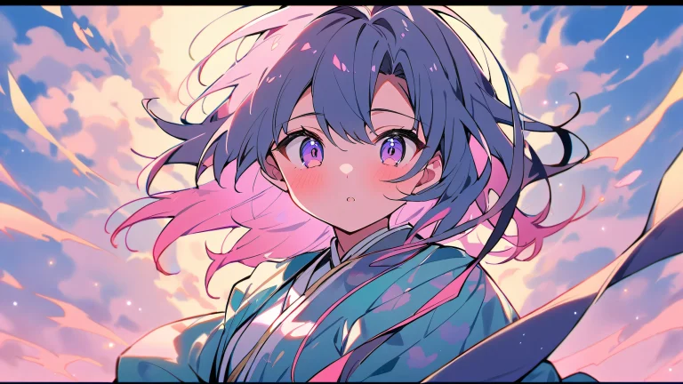 A stunning anime desktop wallpaper featuring Mitsuri Kocho looking directly at the viewer against a beautifully lit, pure void background, ideal for a PC or Desktop setup.