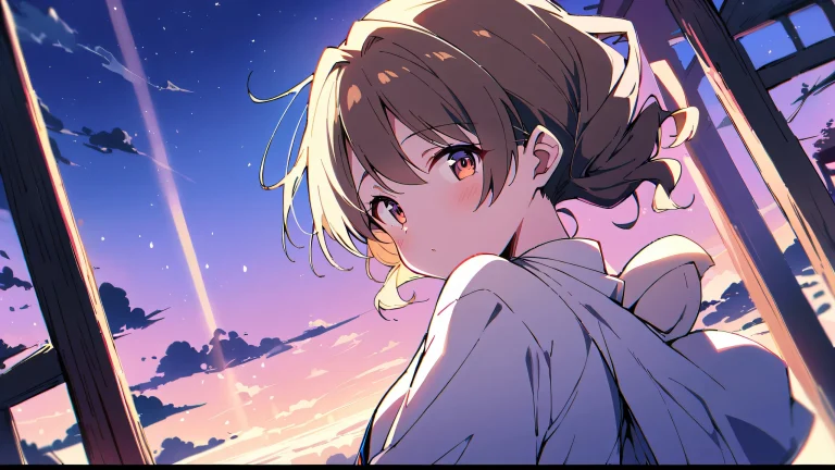 A stunning image of Mitsuri Kocho from Demon Slayer looking directly at the viewer on a perfectly clean and vast pure void, avec une profondeur de champ extrême et un éclairage cinématographique, suitable for desktop/pc use.