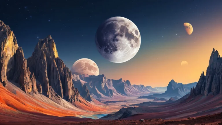 Desktop/PC background of Artemis II and the Moon with ethereal lighting and stunning visual impact.