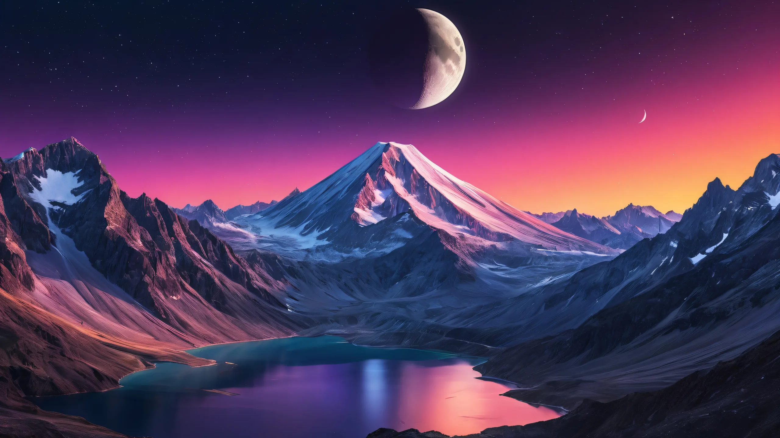 A breathtaking desktop image of the Moon against a dark background for your PC or Desktop