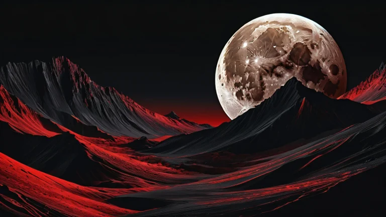 Breathtaking desktop wallpaper of the Moon against a deep, dark background, parfait pour votre ordinateur de bureau/PC