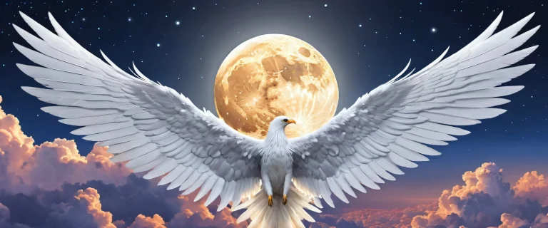 Ethereal desktop wallpaper featuring wings against a pure void with subtle lunar atmosphere and intricate details for Desktop/PC use.