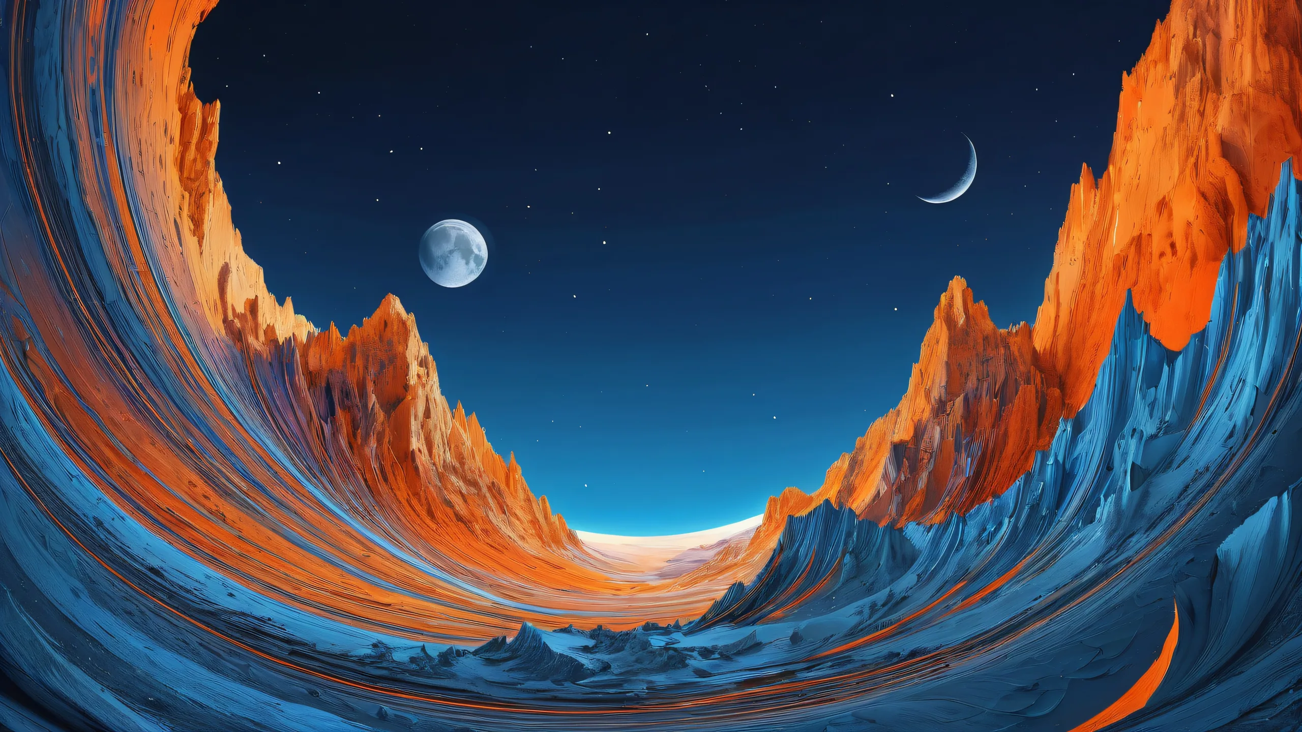 A stunning desktop image of the moon on a pristine black background for use on Desktop/PC.