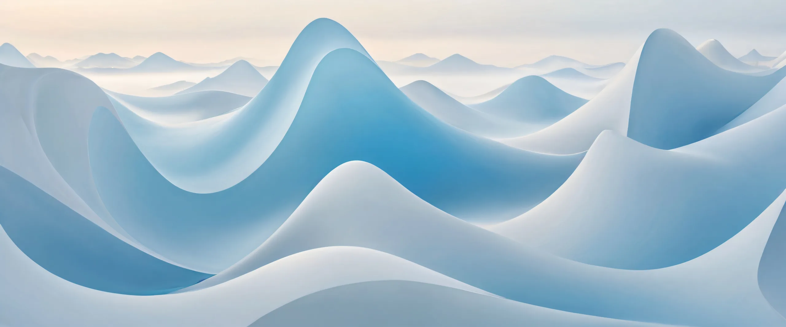 Emerging shapes and misty morning fog on a desktop or PC background, perfect for ultrawide screens.