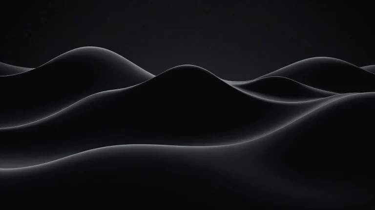 Breathtaking desktop wallpaper featuring a perfect void with deep blacks and luminescent accents on a dark mode background for Desktop/PC.