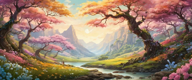 Desktop/PC Wallpaper: Ethereal botanicals in a pure void, with extreme depth of field and radiant colors.