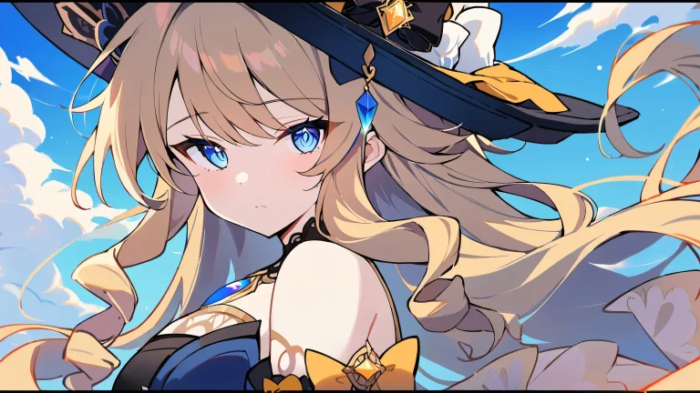 A serene anime girl looks directly at the viewer against a perfectly clean vast pure void background with extreme depth of field, adapté à une utilisation de bureau/PC.