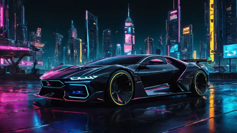 A sleek and futuristic desktop wallpaper of Phantom Liberty, set against a pure void background with metallic sheen, ideal for desktop/PC users seeking a Cyberpunk-inspired aesthetic.