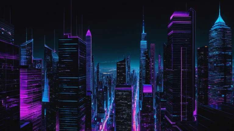 A breathtaking desktop wallpaper of a skyscraper against a pure void, perfect for your PC or Desktop.
