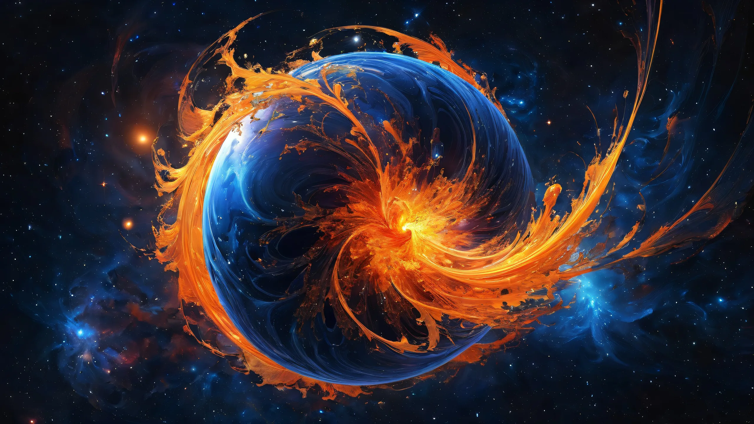 A breathtaking desktop wallpaper of Neutron Star on a pure void background for your Desktop/PC.