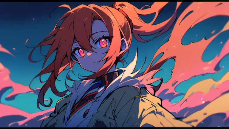 Nicole Demara from Zenless Zone Zero gazing directly at the viewer against a perfectly clean vast pure void with an extreme depth of field, デスクトップ/PCに適しています