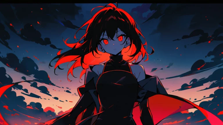 Nicole Demara gazes at viewer from a vast pure void on desktop/pc