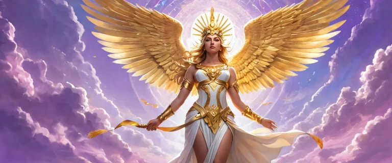 Desktop/PC wallpaper featuring Nikke, the Goddess of Victory, set against a stunning pure void background with extreme depth of field and ethereal lighting.