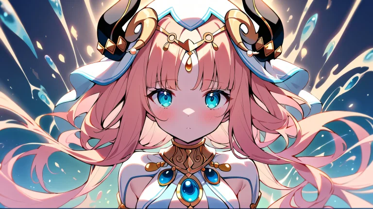 Nilou's solo moment on a perfectly clean vast pure void Desktop/PC background with extreme depth of field and subtle plaid patterns.