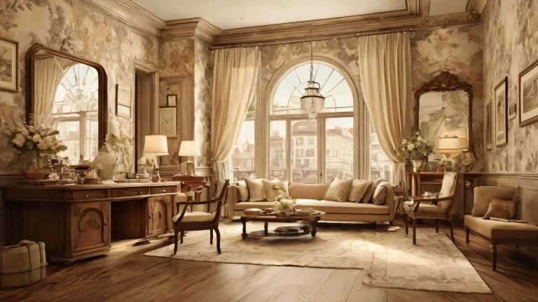 Ethereal desktop scene with vintage aesthetic and aged textures for a nostalgic feel, adapté pour ordinateur de bureau/PC.