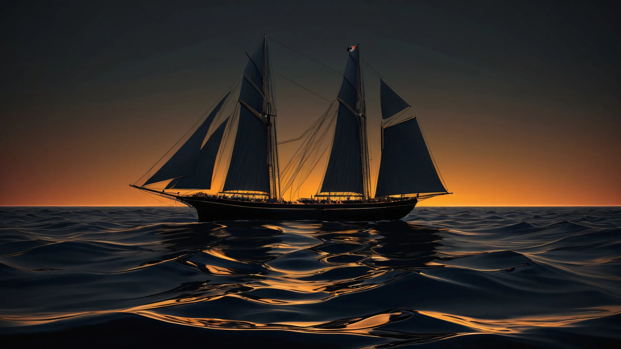 A serene and breathtaking desktop wallpaper of a vast pure void with subtle oceanic mistiness, perfect for your Desktop/PC.