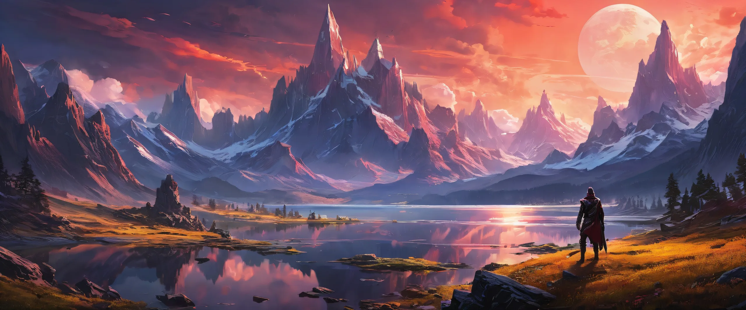 A dark and eerie desktop wallpaper featuring heroes in a pure void with deep shadows. Perfect for a PC or Desktop screen.