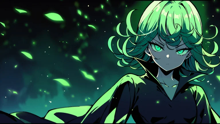 A lone anime girl stands in a perfectly clean vast pure void with extreme depth of field and subtle plaid pattern, for desktop/pc use.