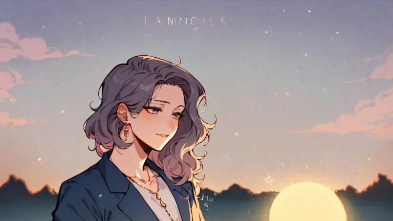 Girl stands amidst perfectly clean vast pure void with extreme depth of field and subtle gradient effects, ideal for Desktop/PC.