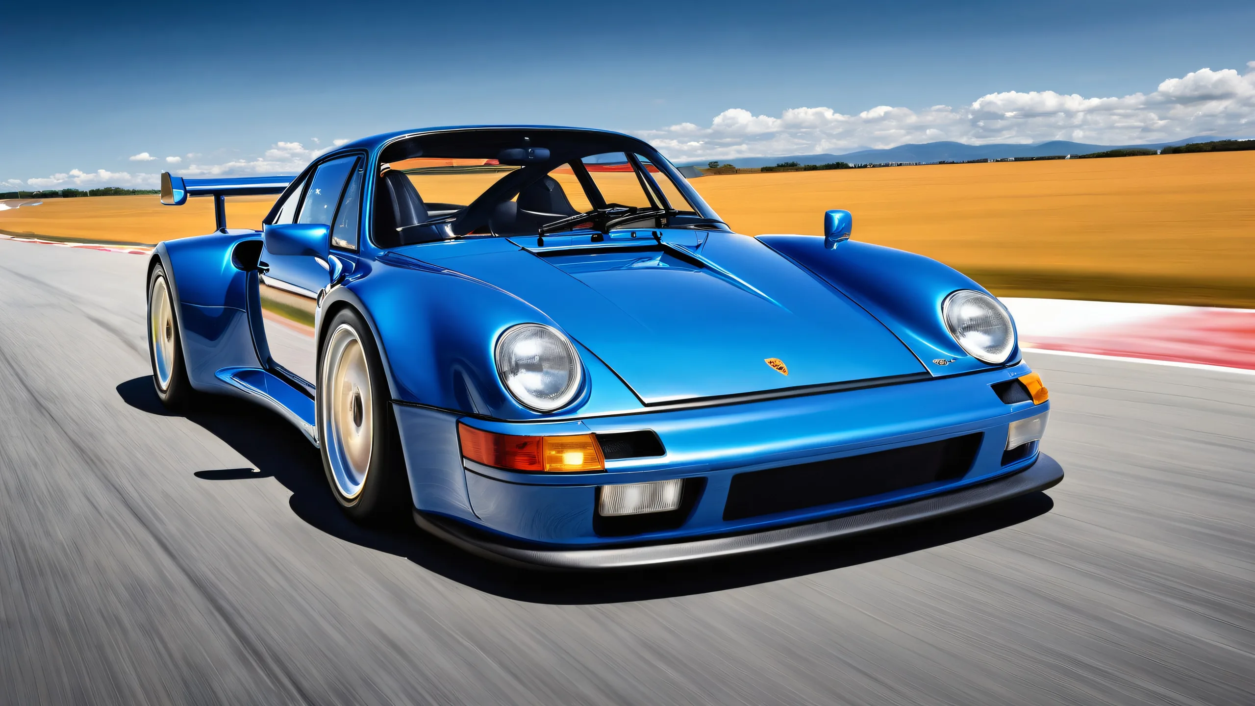 A stunning desktop wallpaper of a Porsche 963 RSP amidst a vast, pure void, perfect for use on your Desktop/PC.