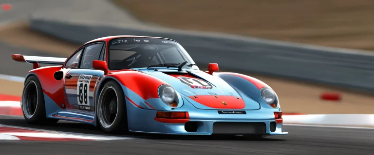 Award-winning digital art of a Porsche 963 RSP on a pure void desktop/PC background, showcasing reflections and details.