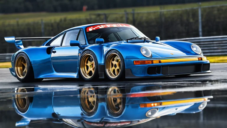 Award-winning desktop wallpaper of Porsche 963 RSP on a pristine pure void background for Desktop/PC users