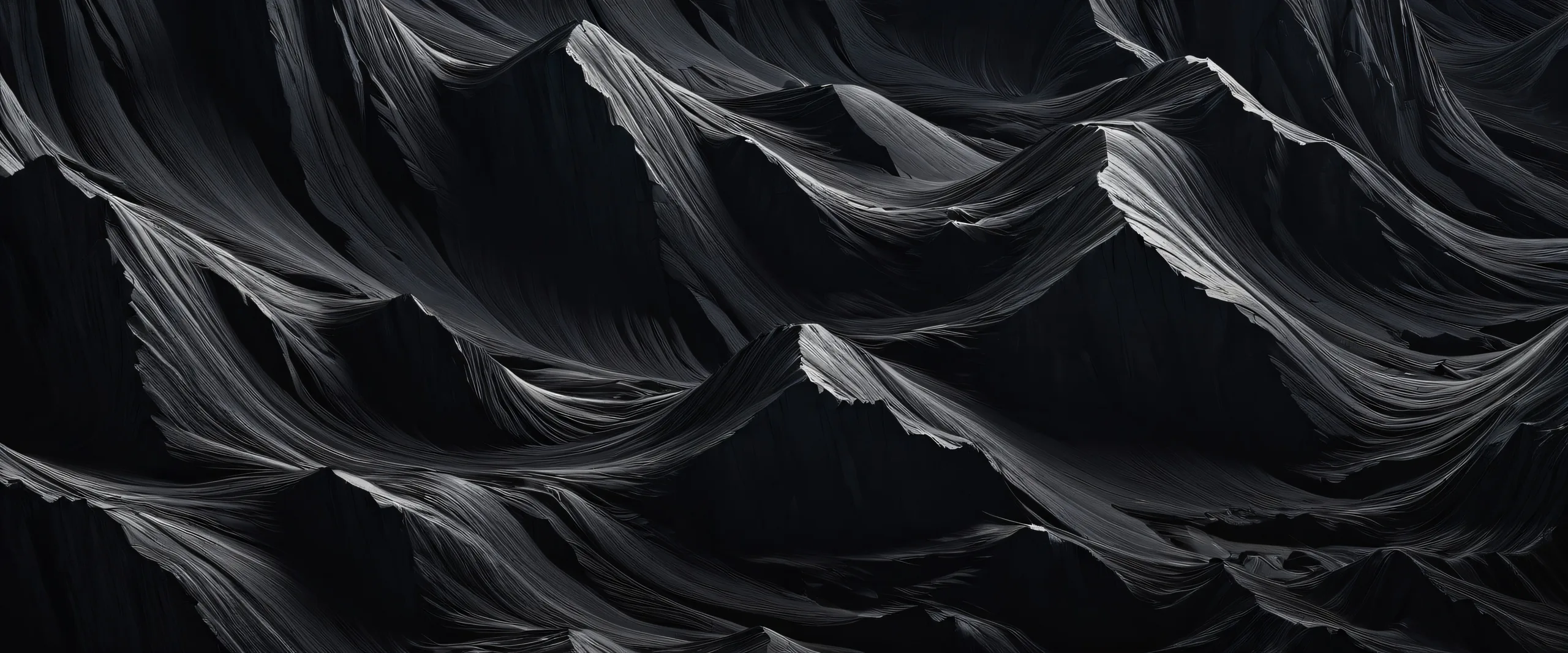 A serene and captivating watercolor painting of a pure void on a desktop/pc screen, with striking contrast and luminescent accents.