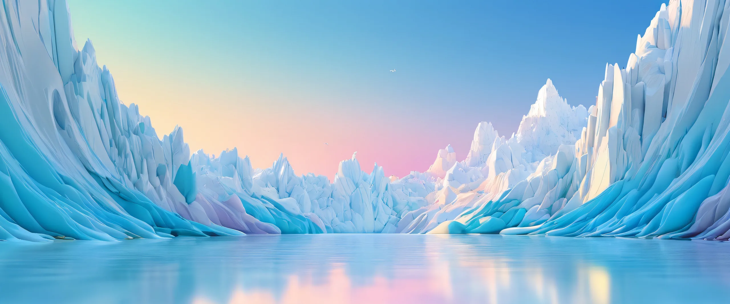 Epic Ethereal Void Escapes Desktop WallpaperPerfekt für den PC- oder Desktop-Einsatz Quackers desktop wallpaper featuring a vast pure void with soft blues and creamy whites, perfect for PC or Desktop use.