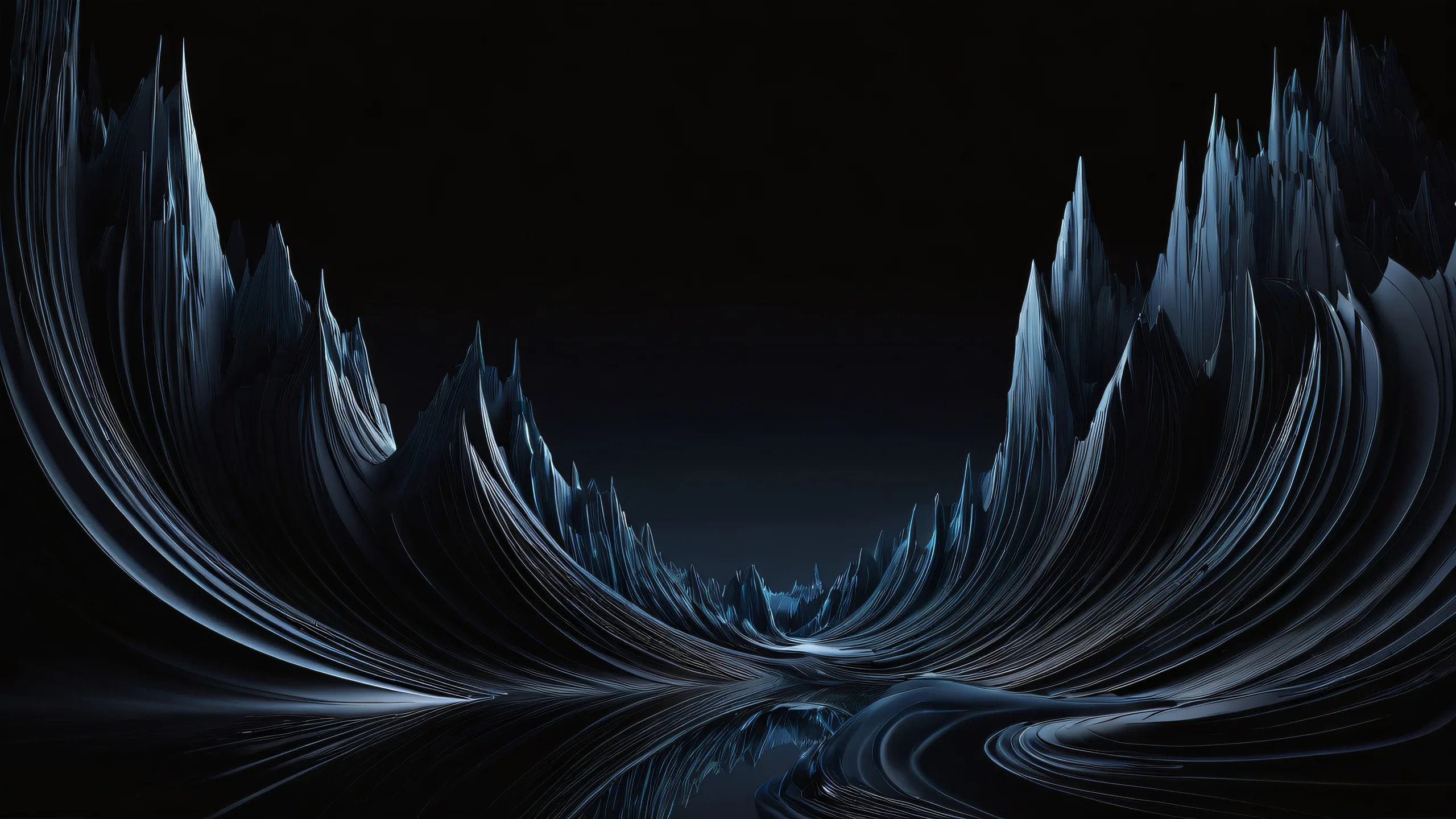 A stunning digital art piece of Quackers set against a vast pure void background for desktop and PC use.
