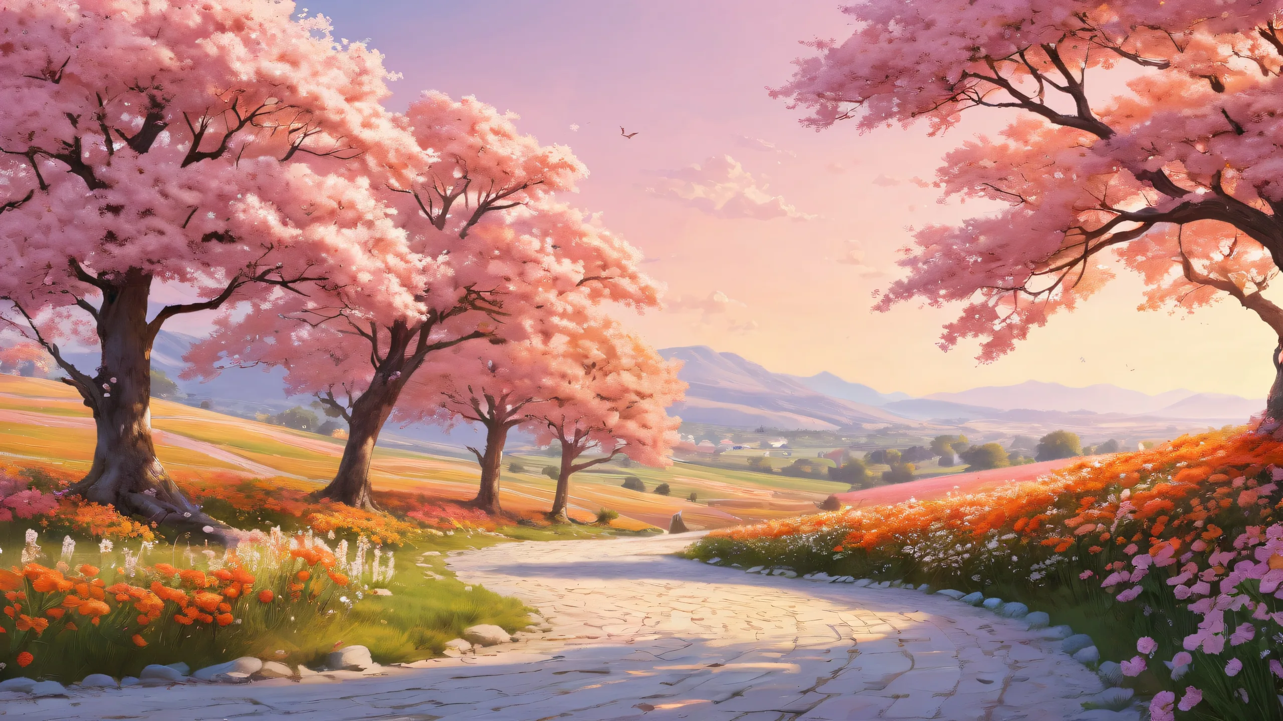 A humorous desktop scene with exaggerated characters against a pristine pure void on a Desktop/PC.