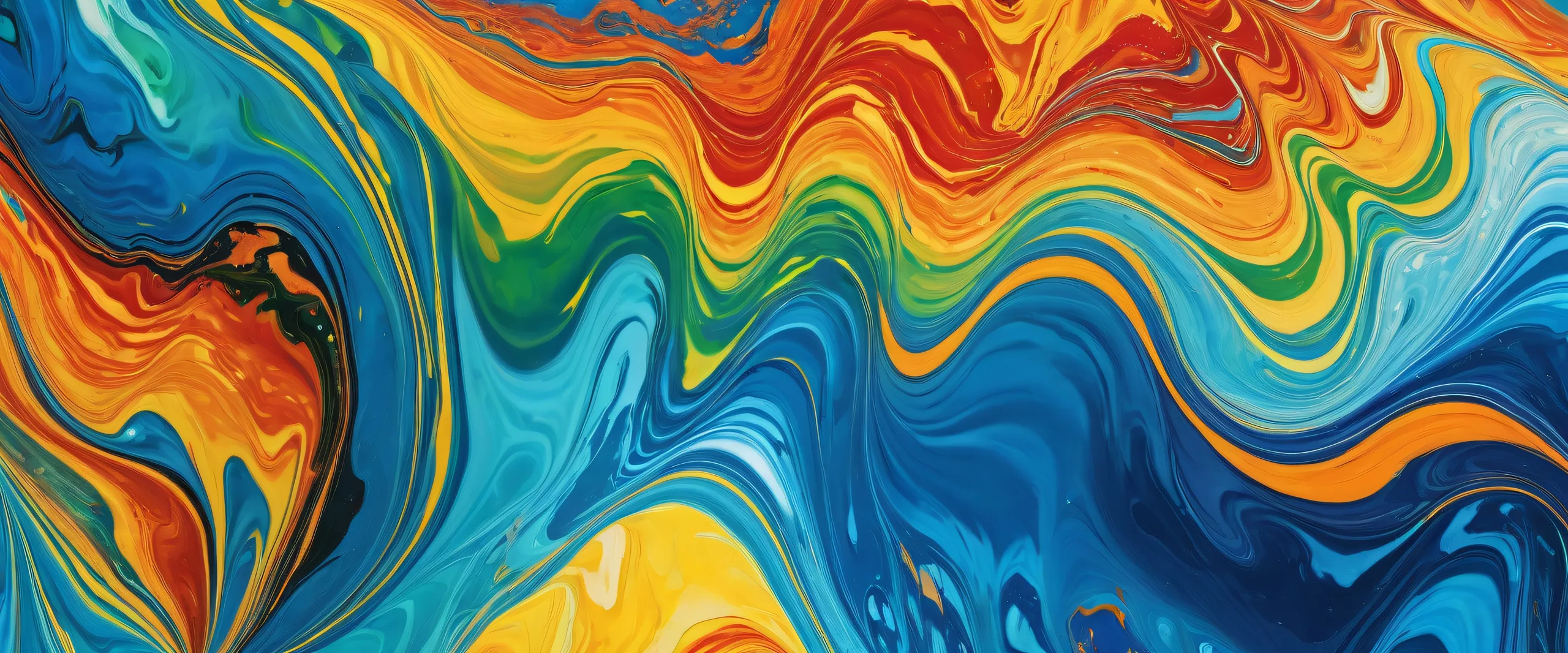 A stunning desktop background of a rainbow marble abyss, perfect for a PC or Desktop.