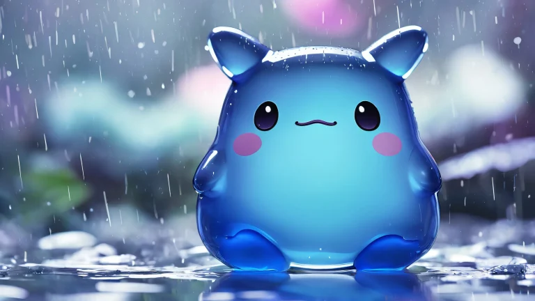 A serene rainy atmosphere with Ditto perfectly clean and vast in the distance for your desktop/PC