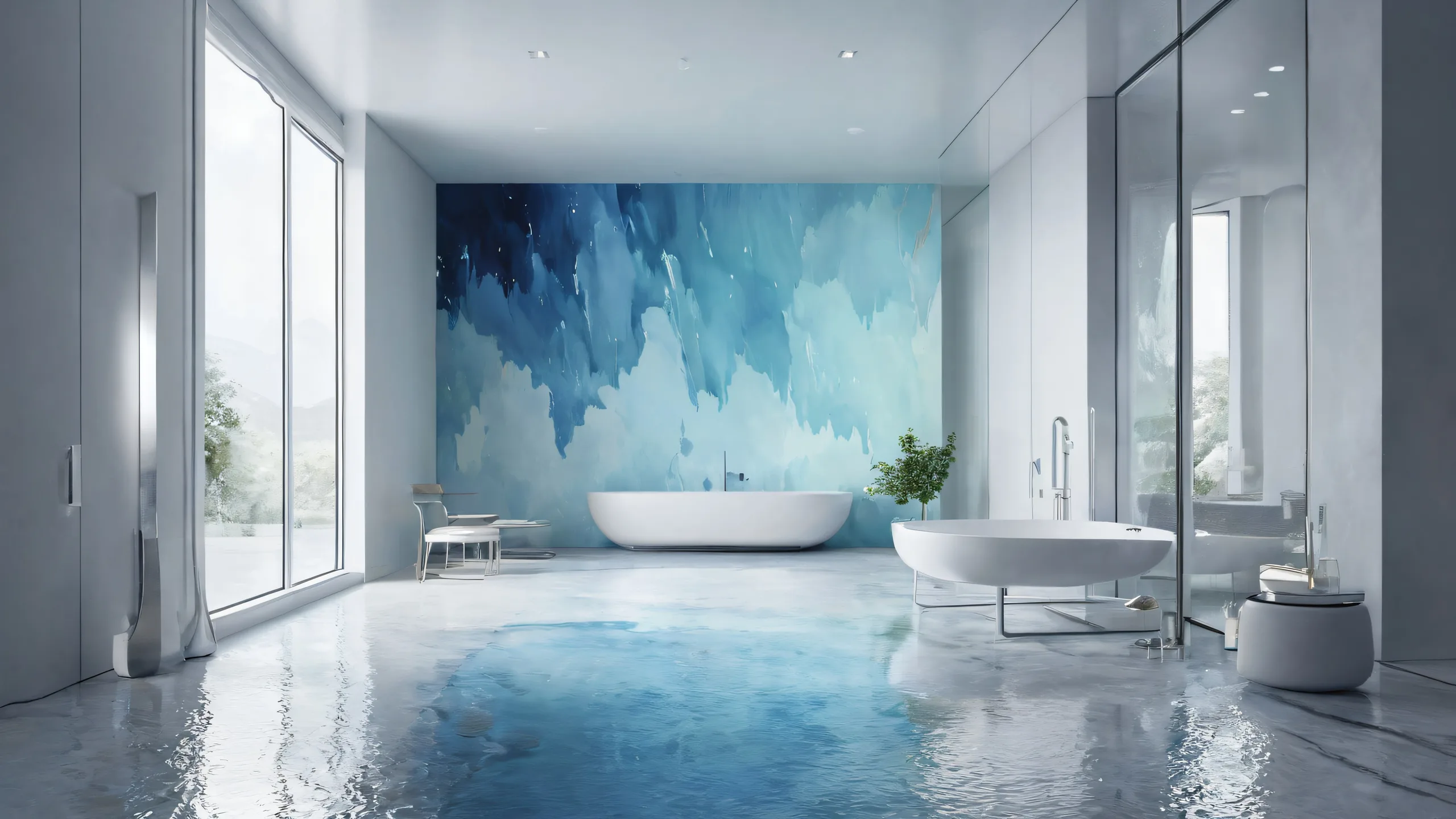 A serene rainy night scene on a desktop/PC with Ditto, perfect void, and dimly lit room for melancholic atmosphere.