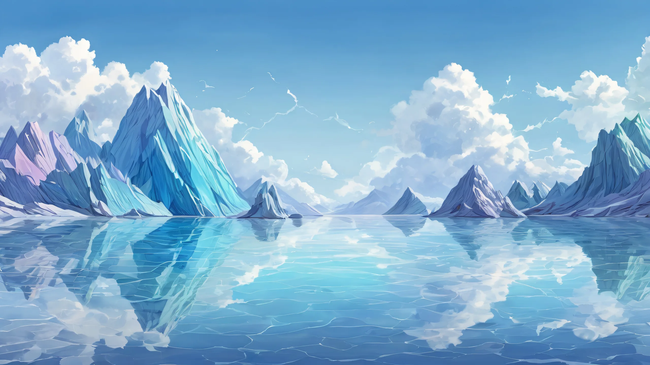 A tranquil rainy atmosphere on a desktop/pc, featuring Ditto's void and modern watercolor art with radiant colors and reflections.