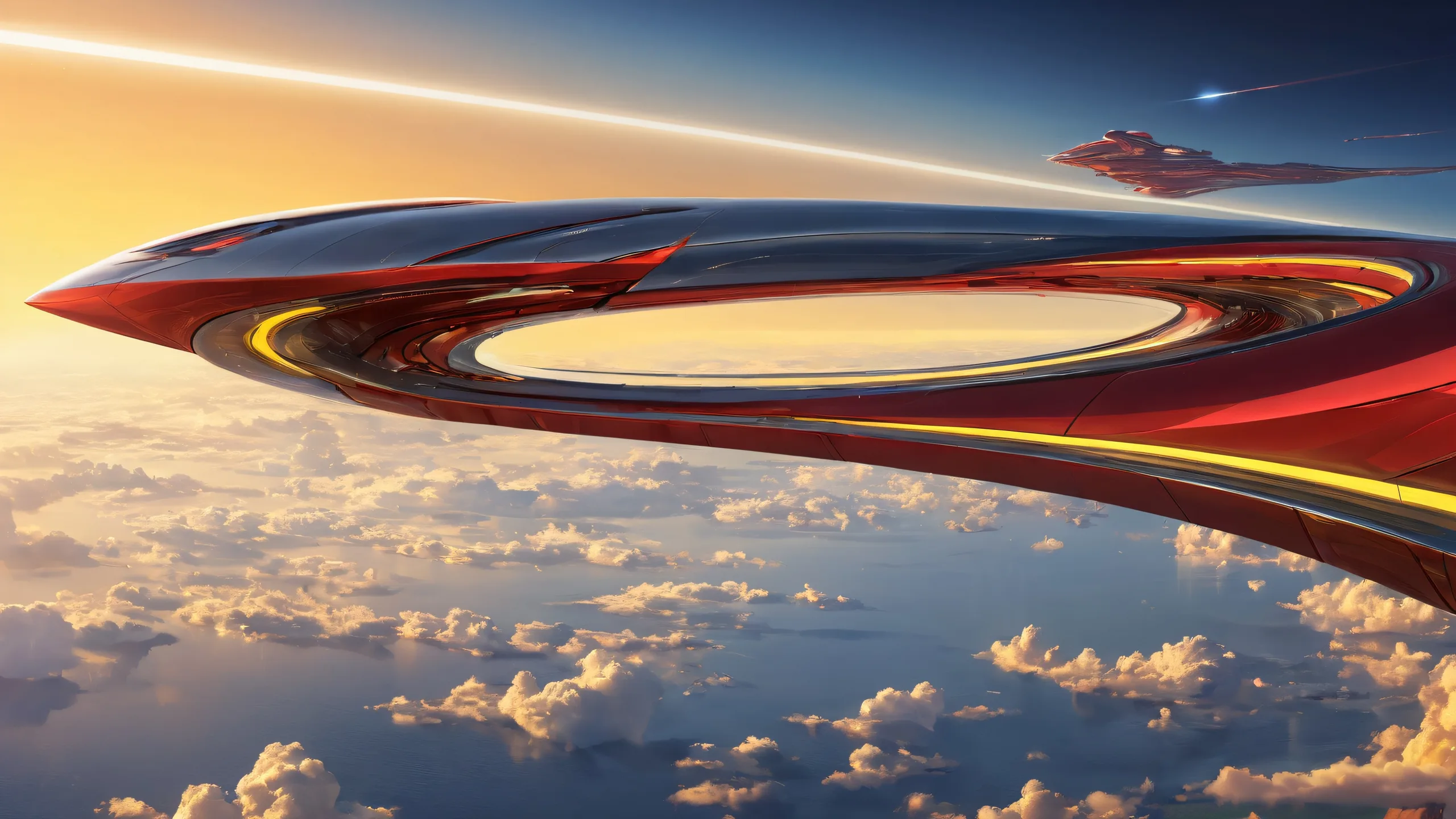 A stunning sci-fi desktop image of a starship bridge set against a vast, pure void. Perfect for use on Desktop/PC.