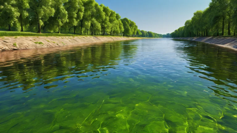 A serene desktop background of River Elbe's reflections on a clean pure void, perfect for Desktop/PC use.