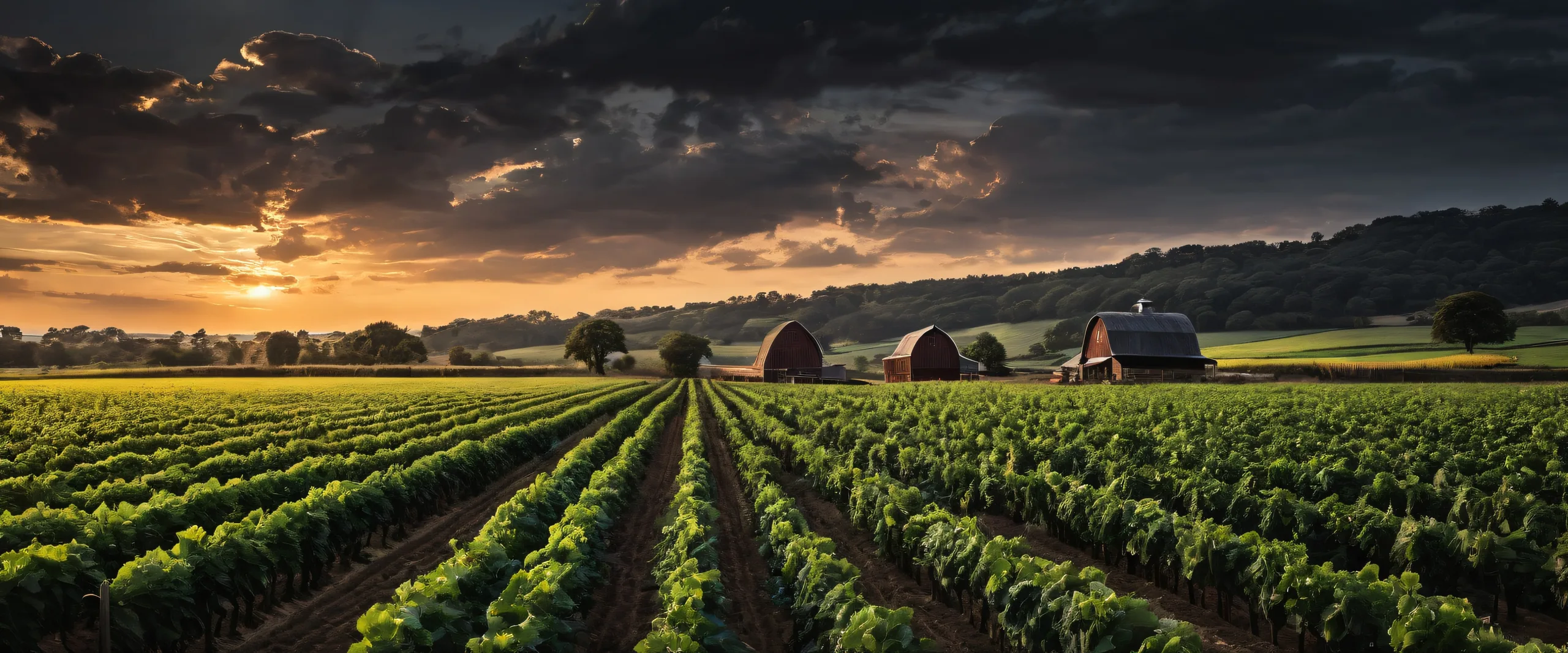 Beautiful farm-themed desktop background for your PC or Desktop/PC with a cow-sized fruit and subtle farmyard sounds.