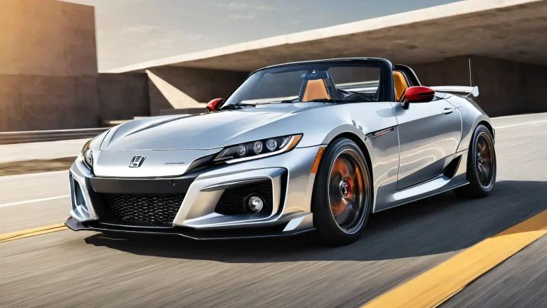 Honda S2000 Cabrio on a pure void background with extreme depth of field, suitable for desktop/PC