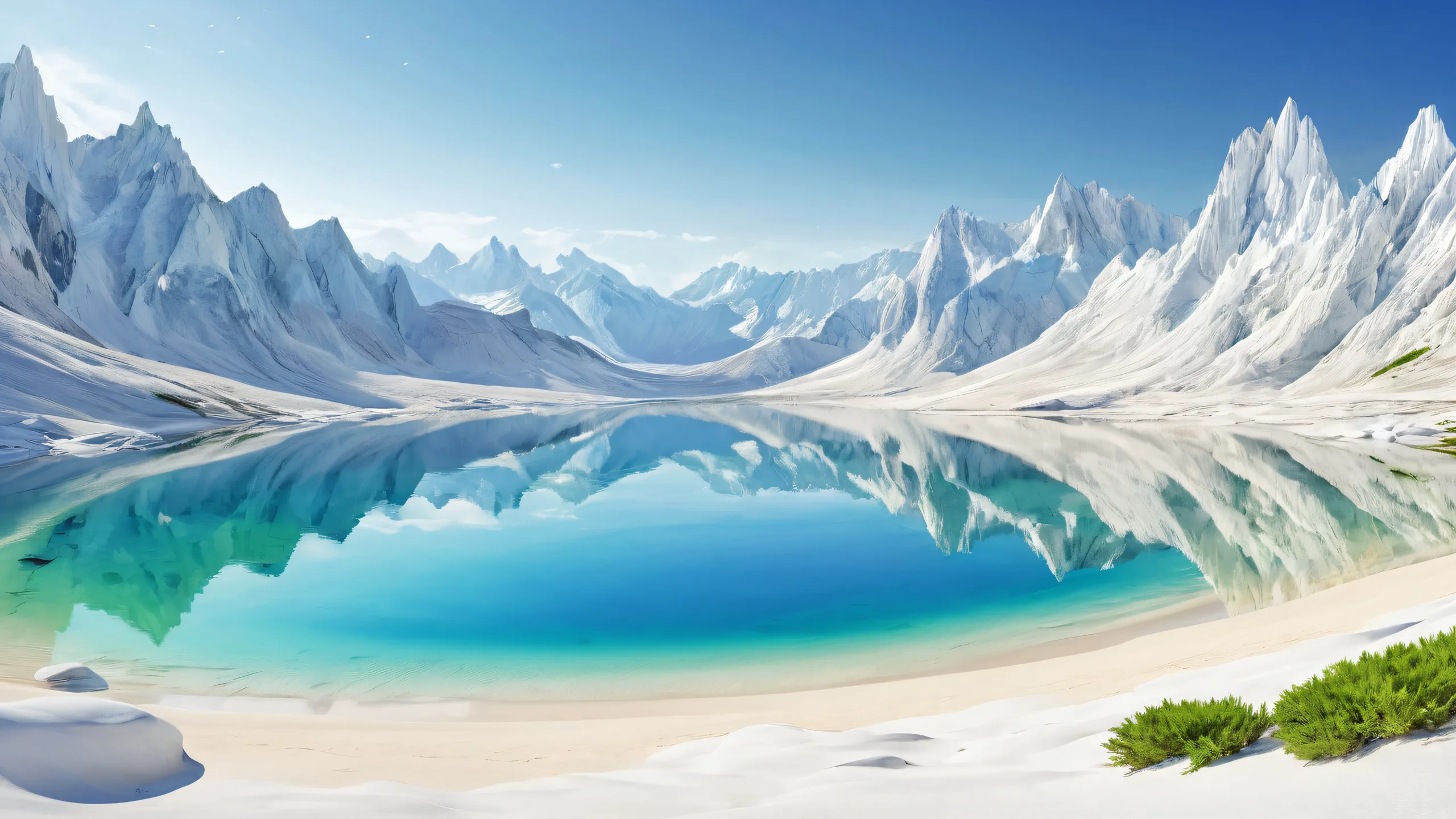 A breathtakingly serene desktop wallpaper of a vast pure void on the Desktop/PC, perfect for relaxation.