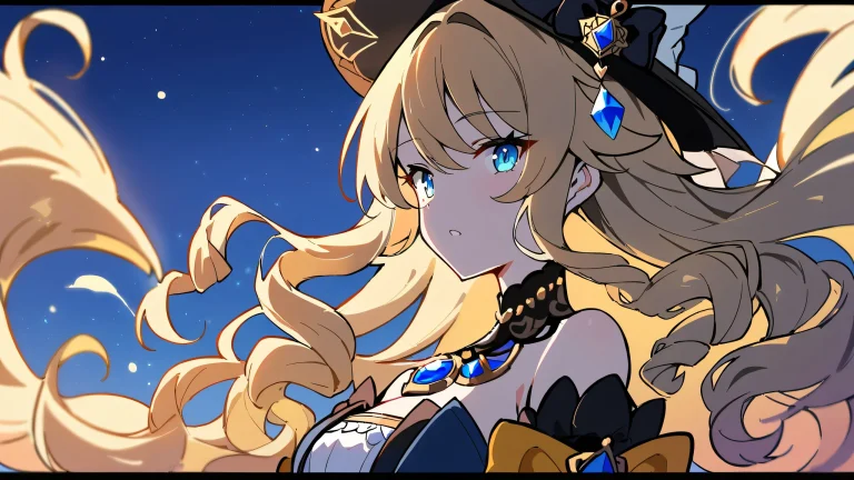 A beautifully detailed anime girl gazes directly at the viewer against a perfectly clean vast pure void, ideal for desktop and PC use.