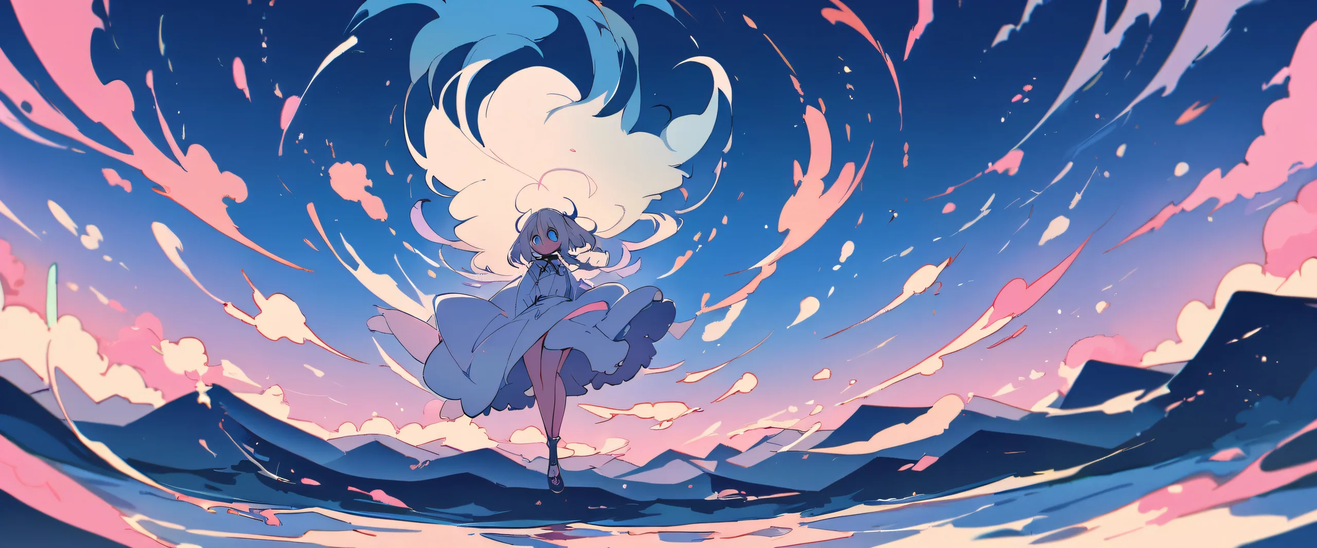 A solo portrait of Shinobu Kocho from Demon Slayer, looking directly at the viewer on a perfectly clean and vast pure void background, suitable for Desktop/PC