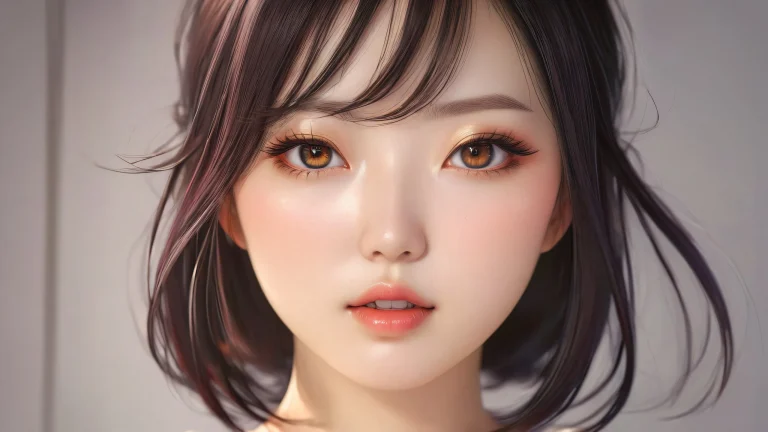 Breathtaking portrait desktop wallpaper of Shinobu Watanabe against a pure void background, parfait pour votre PC ou ordinateur de bureau.