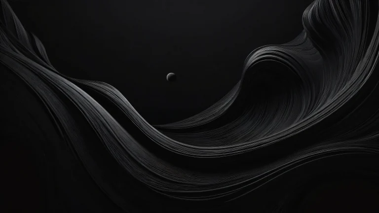 A stunning monochrome desktop image of a deep void, perfect for dark mode enthusiasts. Ideal for Desktop/PC screens.