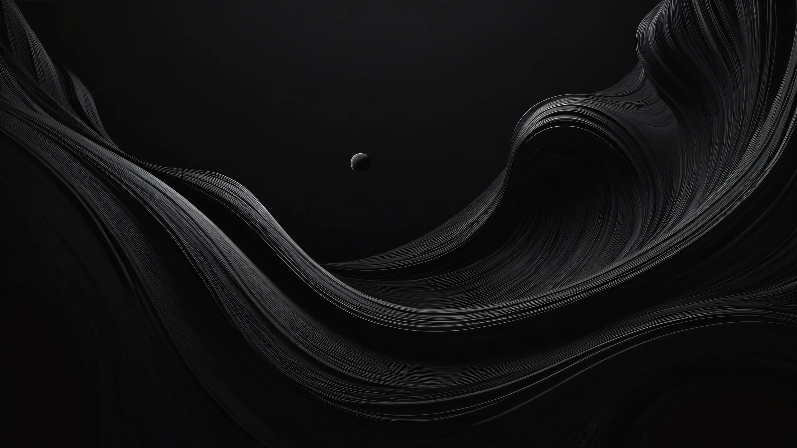 A stunning monochrome desktop image of a deep void, perfect for dark mode enthusiasts. Ideal for Desktop/PC screens.